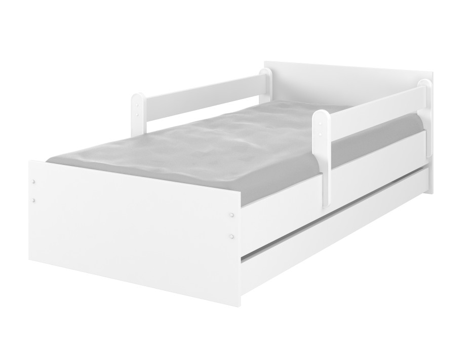 SKLADOM: Detská posteľ so zásuvkou MAX bez motívu 160x80 cm - biela