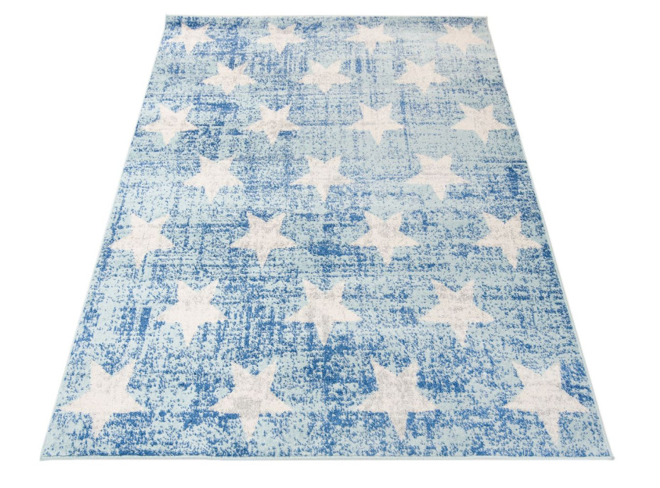 Detský kusový koberec Happy M hviezdička - modrý