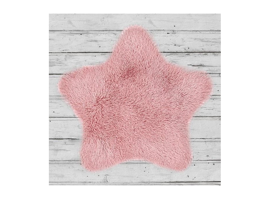 Detský plyšový koberec SOFT STAR 60x60 cm - ružový