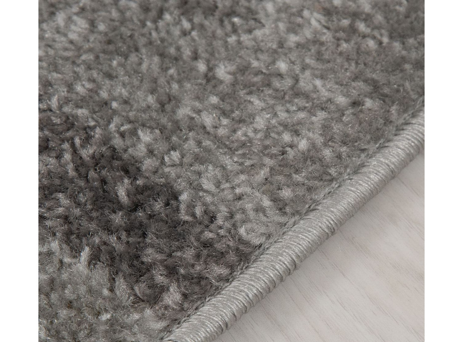 Detský guľatý koberec Happy M LEV - šedý