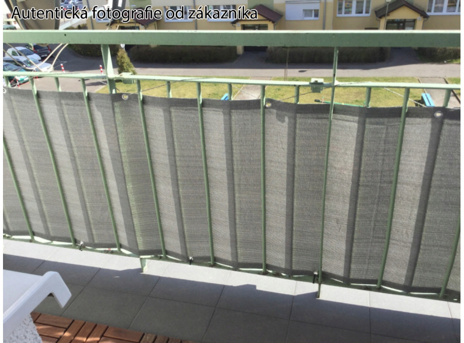 Clona na balkón - 80x500 cm - šedá