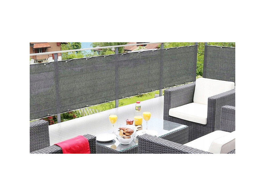 Clona na balkón - 80x500 cm - šedá