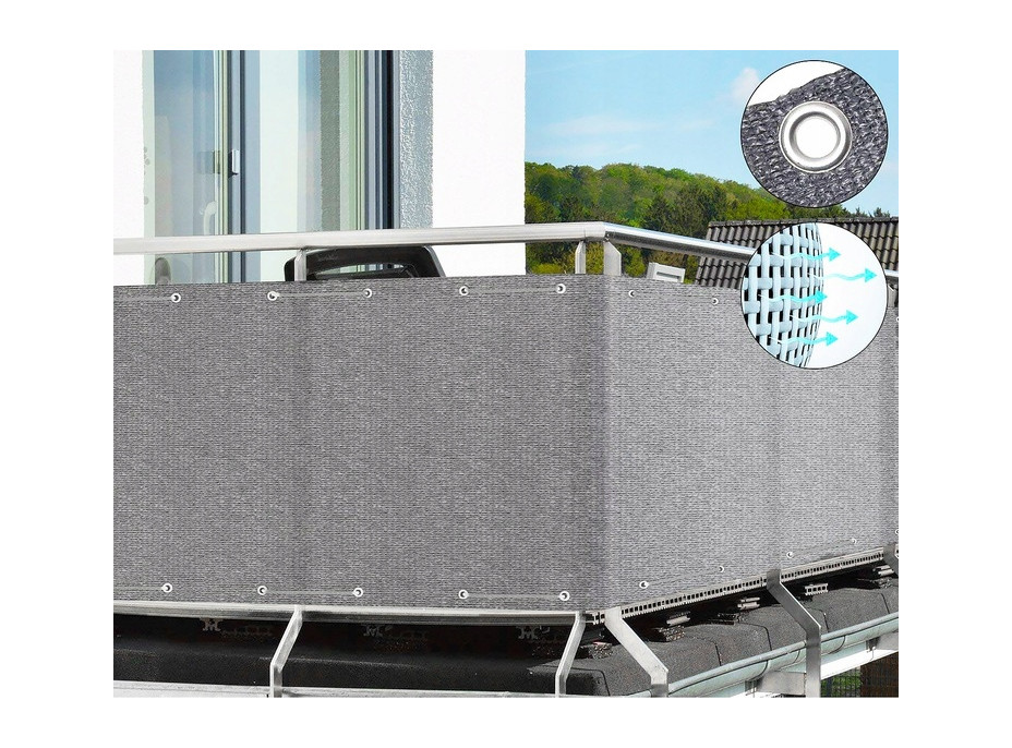 Clona na balkón - 80x500 cm - šedá