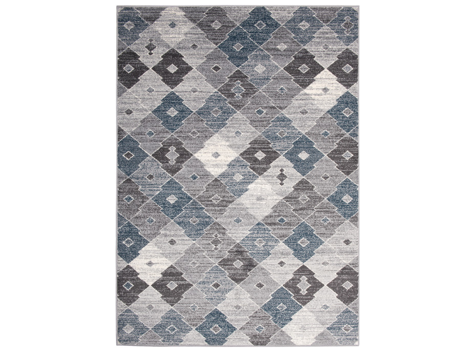 Kusový koberec FIKA Rhombus - šedo-modrý