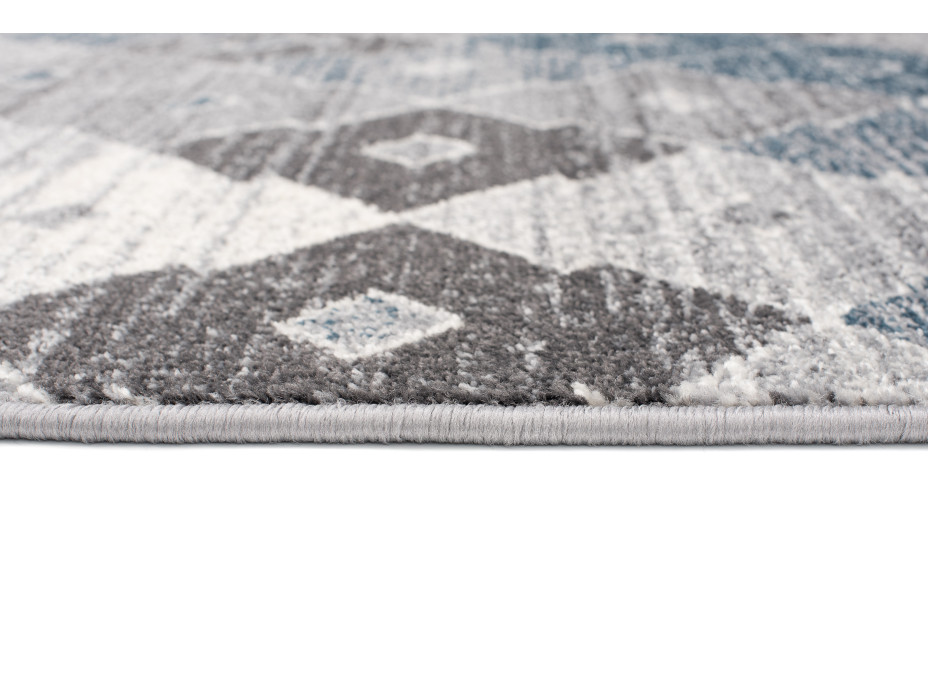 Kusový koberec FIKA Rhombus - šedo-modrý