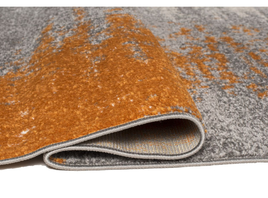 Moderný kusový koberec SPRING Aura - sivý / oranžový