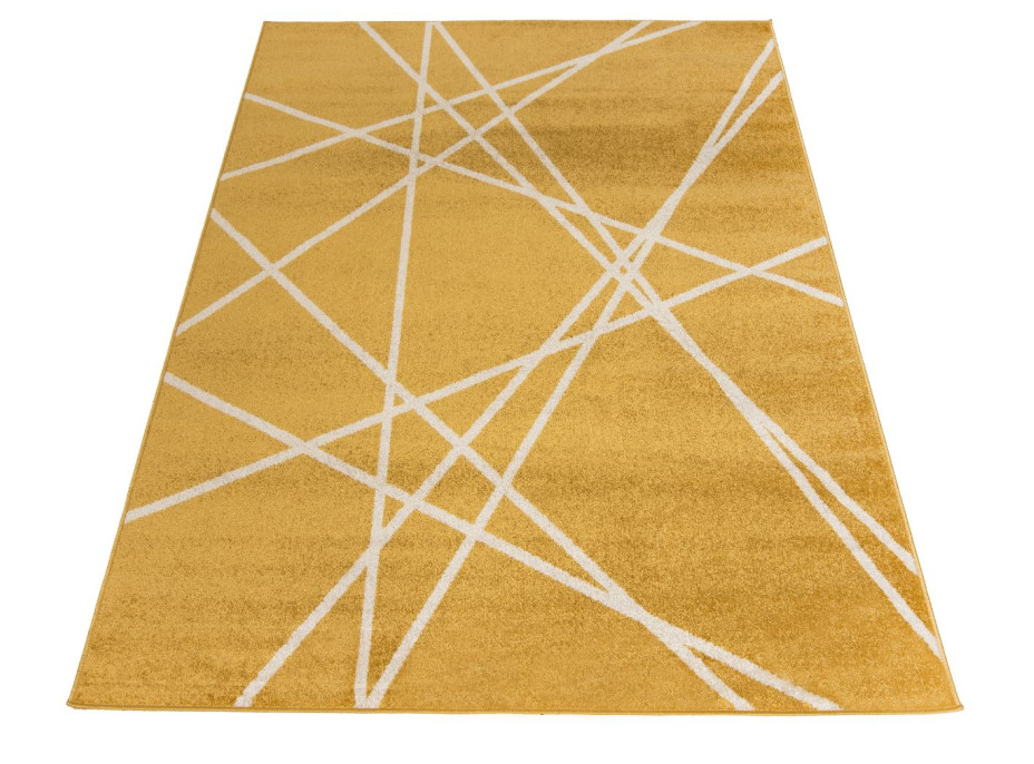 Moderný kusový koberec SPRING Raven - žltá