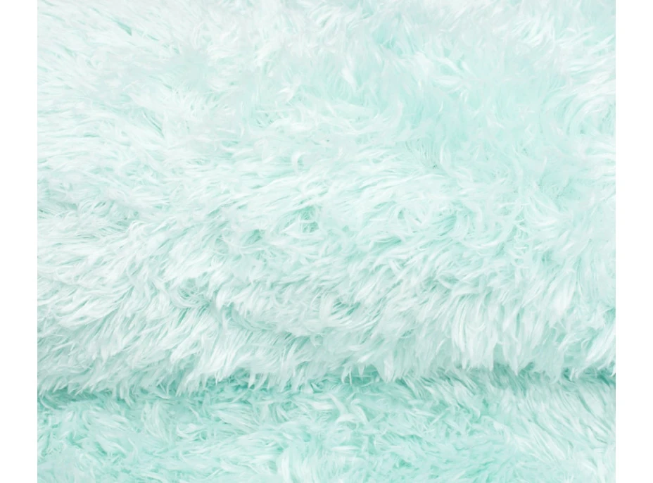 Plyšový guľatý koberec FIREN - mint