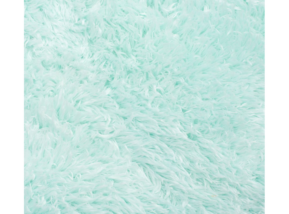Plyšový guľatý koberec FIREN - mint