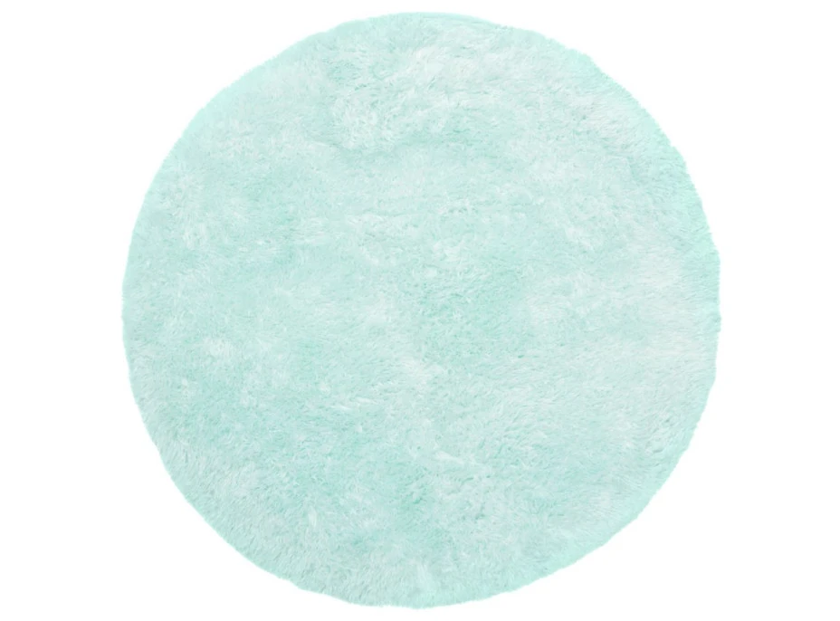 Plyšový guľatý koberec FIREN - mint