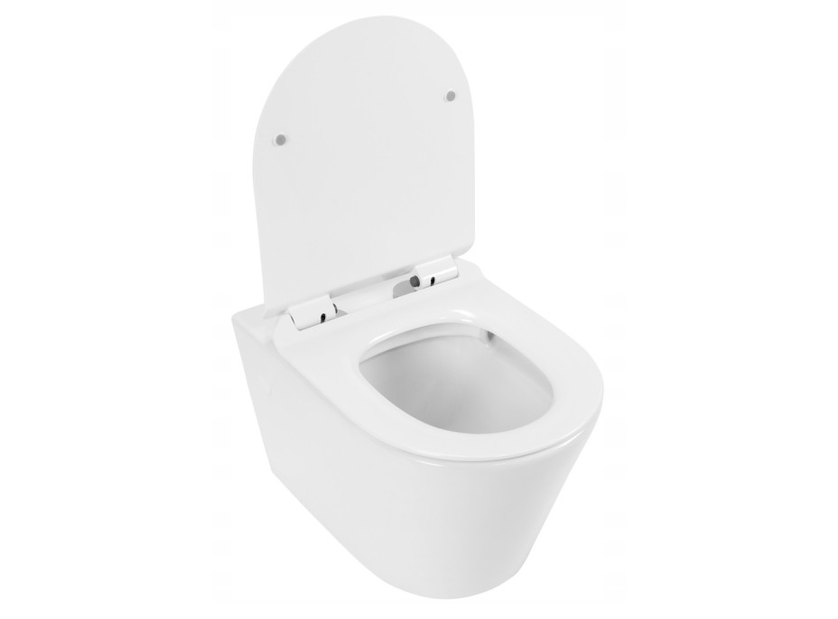 Závesné WC MAXMAX Rea TITO mini RIMLESS + Duroplast sedadlo slim - biele