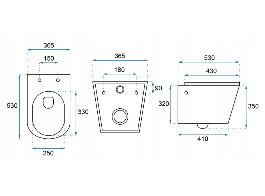 Závesné WC MAXMAX Rea TITO mini RIMLESS + Duroplast sedadlo slim - biele