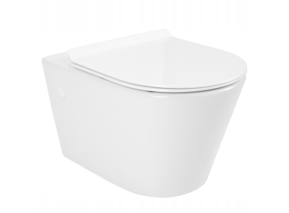 Závesné WC MAXMAX Rea TITO mini RIMLESS + Duroplast sedadlo slim - biele