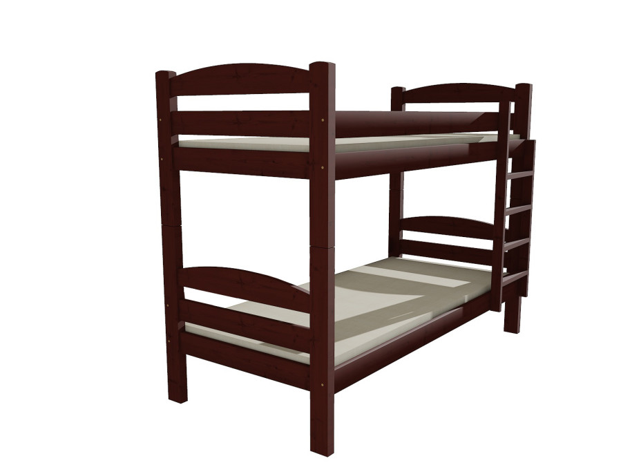 Detská poschodová posteľ z MASÍVU 200x80cm so zásuvkou - PP015