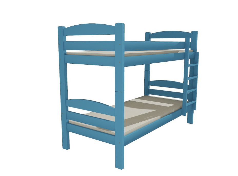 Detská poschodová posteľ z MASÍVU 200x90cm bez šuplíku - PP015