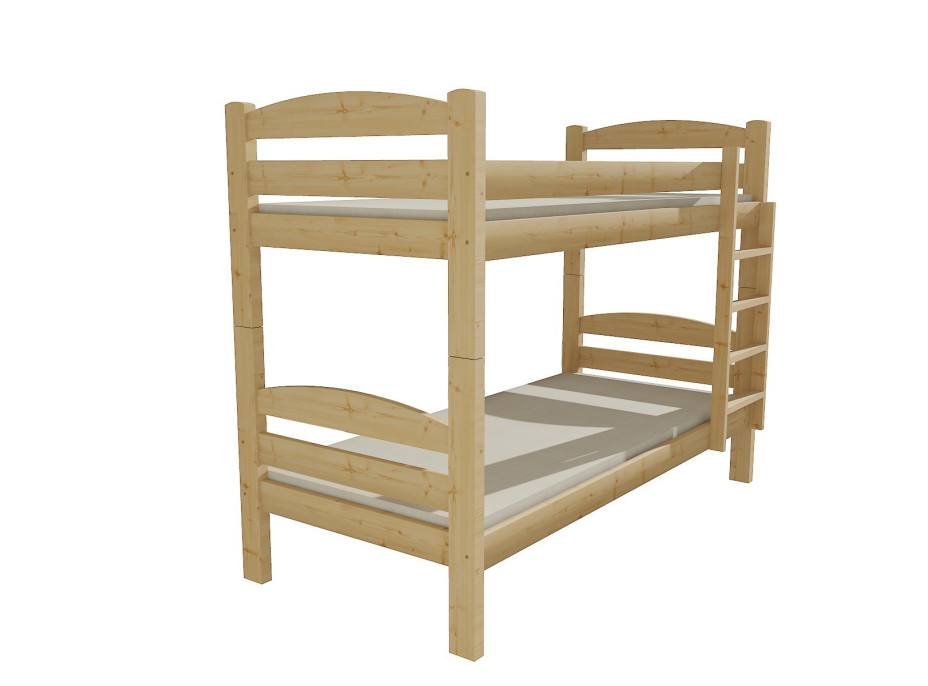 Detská poschodová posteľ z MASÍVU 180x80cm so zásuvkou - PP015