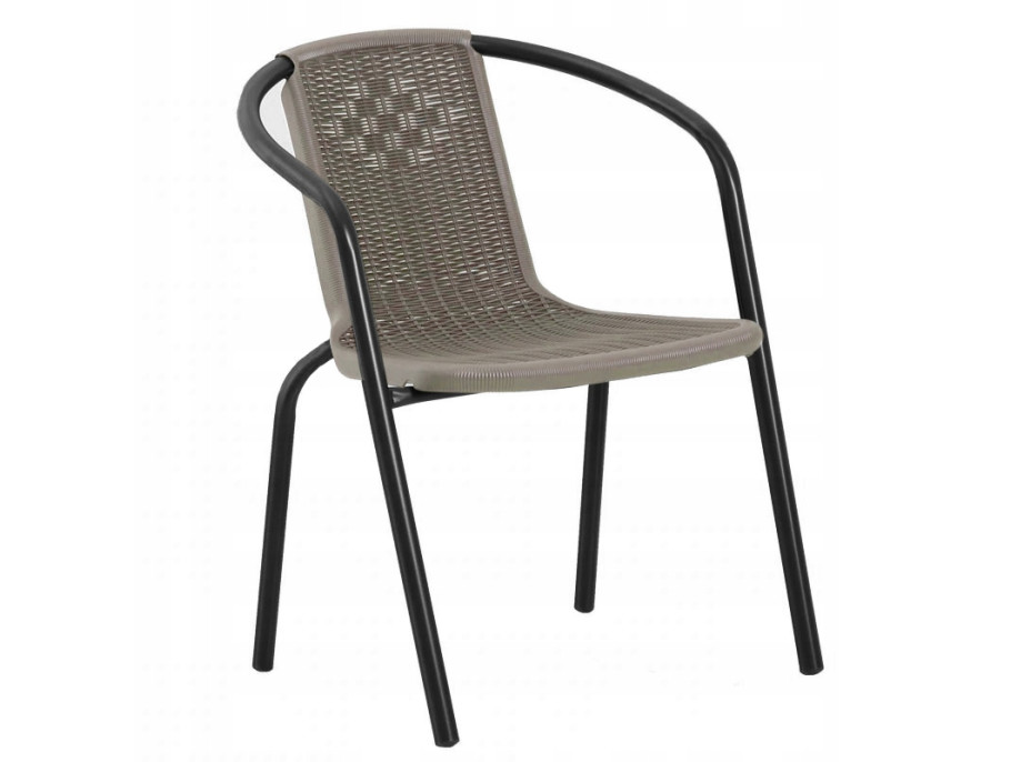 Záhradný set nábytku PATIO pre 6 ľudí - čierno / šedý