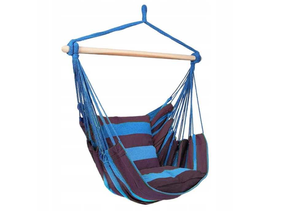 Závesné hojdacie kreslo FLAMINGO s vankúšmi 100x100 cm