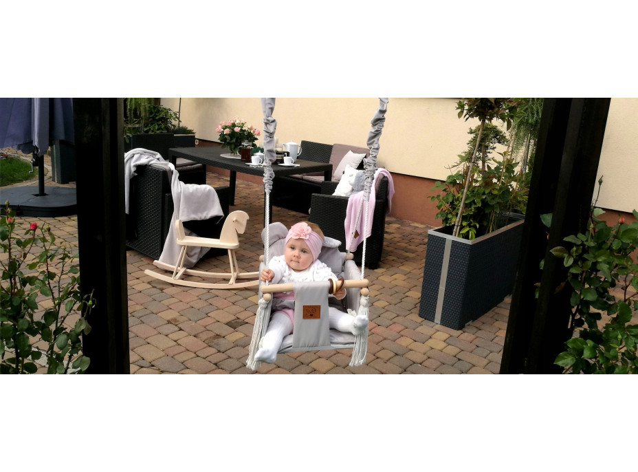 Detská hojdačka VELVET - mätová