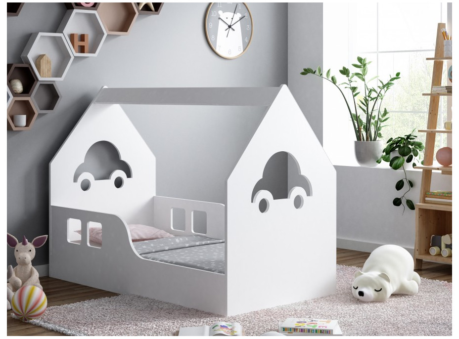 Detská Domčekové posteľ HAPPY HOUSE - Auto - 160x80 cm (12 farieb) + matrace ZADARMO