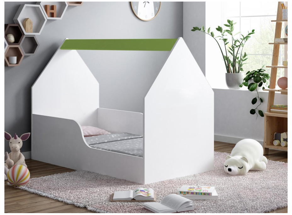 Detská Domčekové posteľ HAPPY HOUSE - Bez motívu - 160x80 cm (12 farieb) + matrace ZADARMO