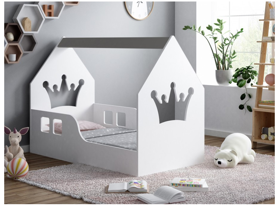 Detská Domčekové posteľ HAPPY HOUSE - Koruna - 160x80 cm (12 farieb) + matrace ZADARMO