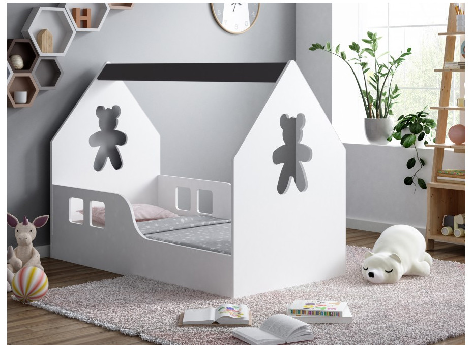 Detská Domčekové posteľ HAPPY HOUSE - Medvídek - 160x80 cm (12 farieb) + matrace ZADARMO