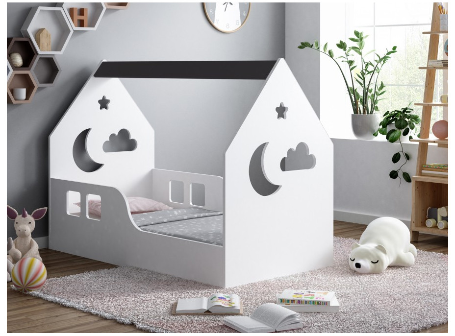 Detská Domčekové posteľ HAPPY HOUSE - Nebo - 140x70 cm (12 farieb) + matrace ZADARMO