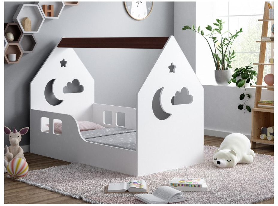 Detská Domčekové posteľ HAPPY HOUSE - Nebo - 160x80 cm (12 farieb) + matrace ZADARMO