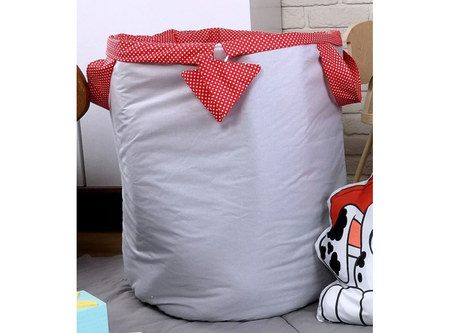 Detský stan TEEPEE (TÍPÍ) LUXURY s doplnkami - LABKOVÁ PATROLA - šedo / červený