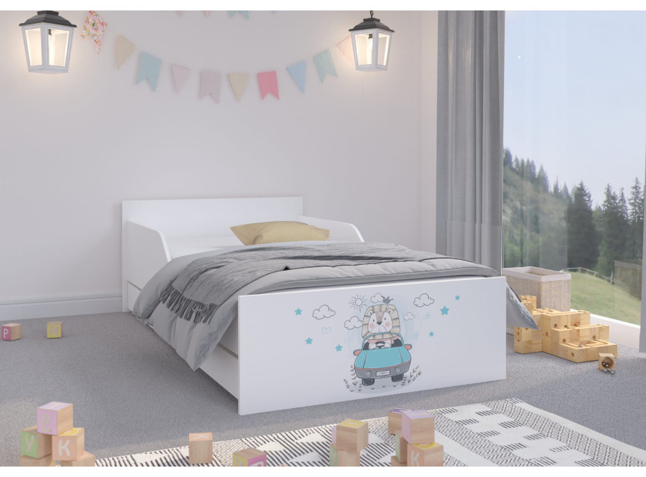 Detská posteľ FILIP - LEV V AUTÍČKU 180x90 cm
