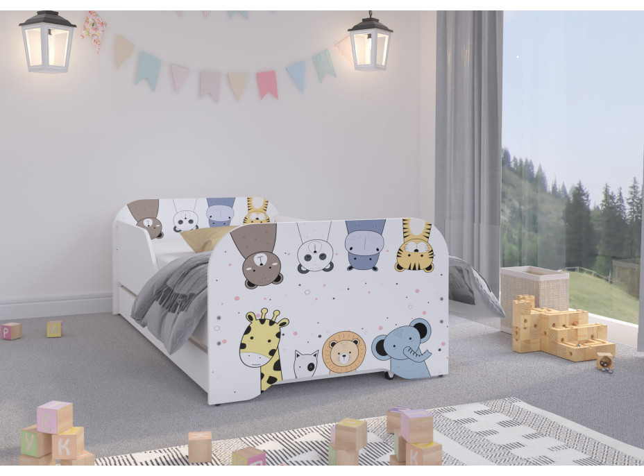 Detská posteľ KIM - MINI ZOO 140x70 cm + MATRAC