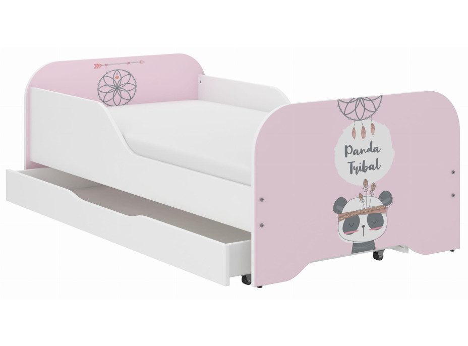 Detská posteľ KIM - PANDA 140x70 cm + MATRAC