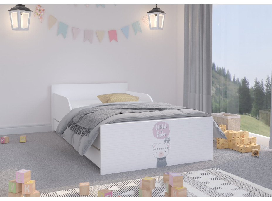 Detská posteľ FILIP - MACKO INDIÁN 180x90 cm