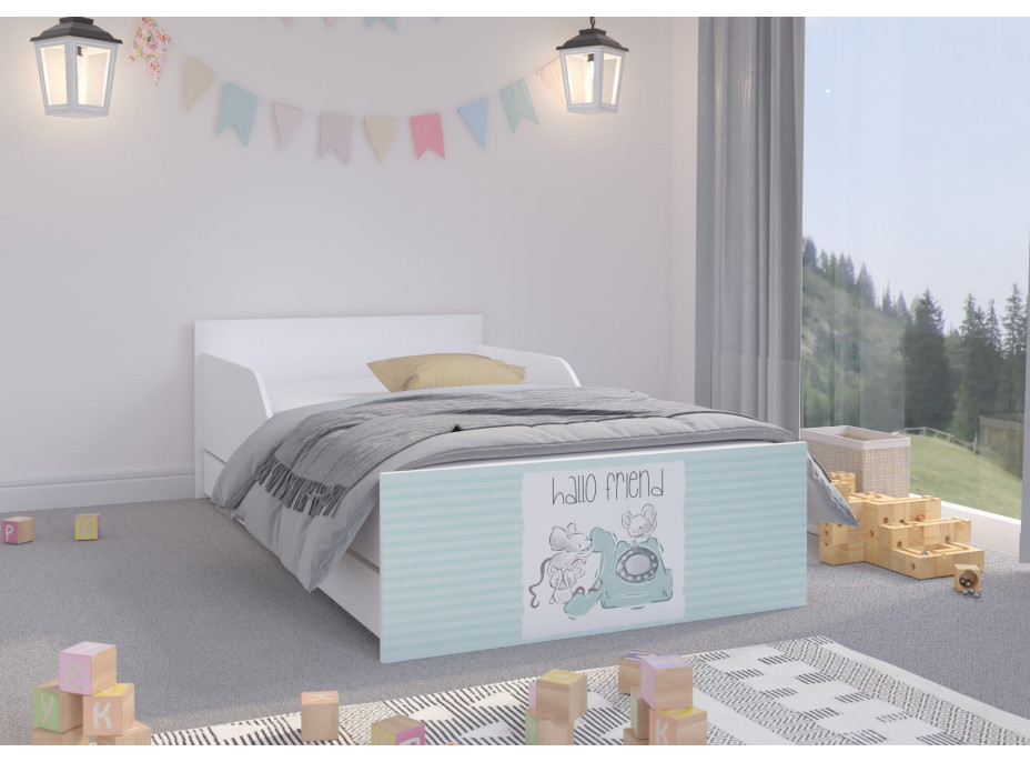 Detská posteľ FILIP - MYŠACÍ KAMARÁTI 180x90 cm