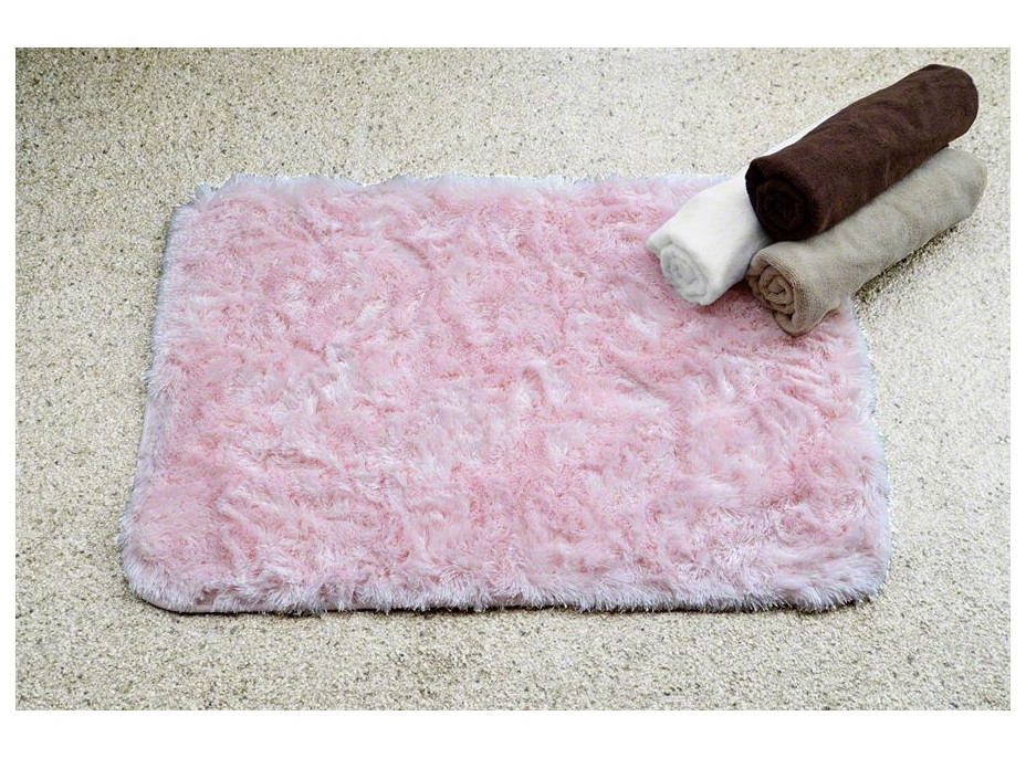 Kúpeľňová plyšová predložka RUŽOVÁ