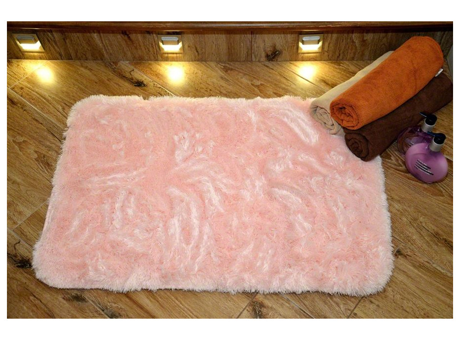 Kúpeľňová plyšová predložka RUŽOVÁ