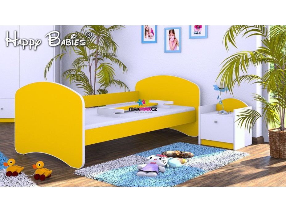 Detská posteľ 140x70 cm - ŽLTÁ