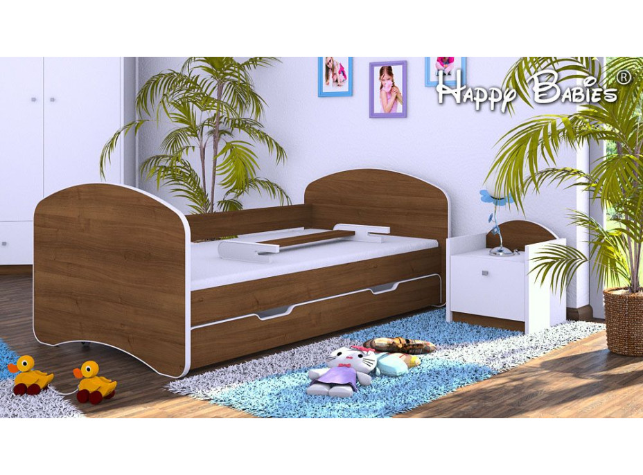 Detská posteľ so zásuvkou 180x90 cm - ORECH