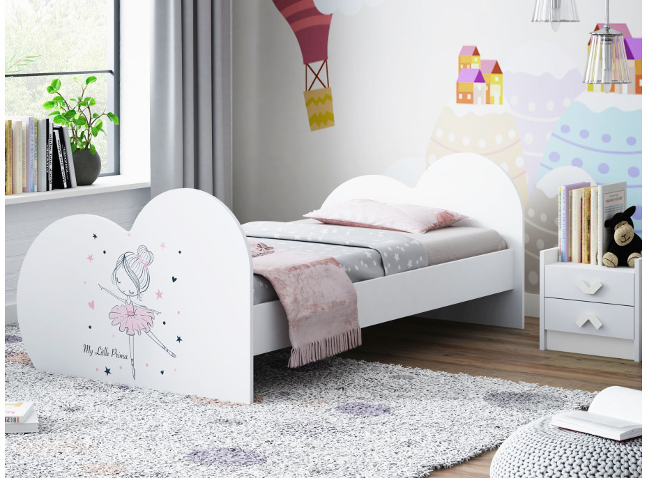 Detská posteľ BALETKA 160x80 cm - Dub sonoma + matrac ZADARMO
