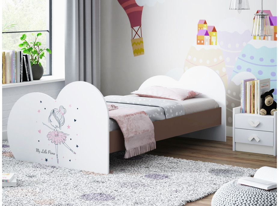 Detská posteľ BALETKA 160x80 cm - Dub sonoma + matrac ZADARMO