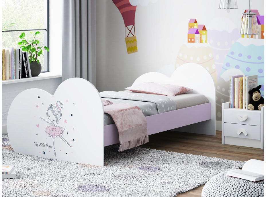 Detská posteľ BALETKA 160x80 cm - Dub sonoma + matrac ZADARMO
