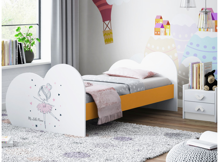 Detská posteľ BALETKA 160x80 cm - Dub sonoma + matrac ZADARMO