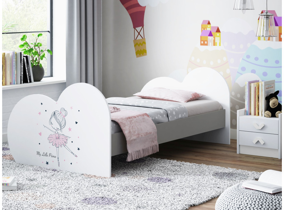 Detská posteľ BALETKA 160x80 cm - Dub sonoma + matrac ZADARMO