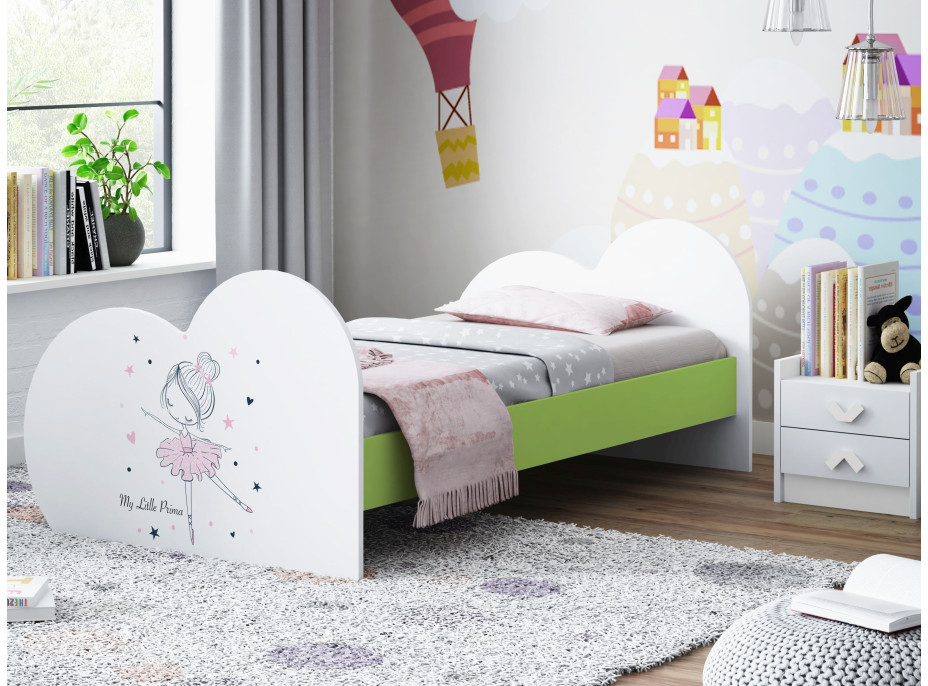 Detská posteľ BALETKA 160x80 cm - Dub sonoma + matrac ZADARMO