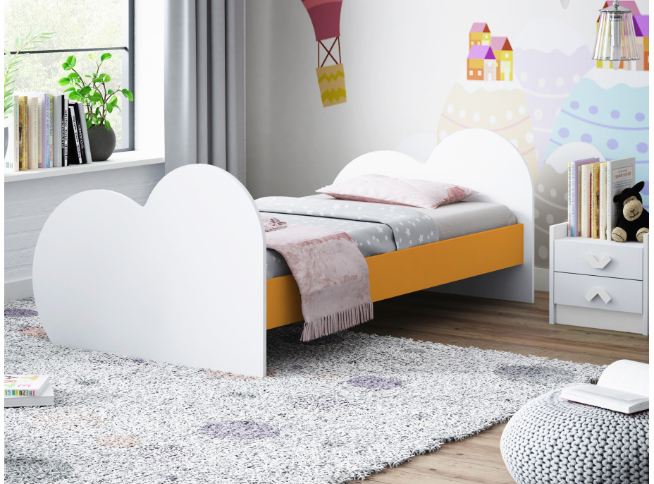 Detská posteľ SRDIEČKO bez motívu 160x80 cm (11 farieb) + matrace ZADARMO