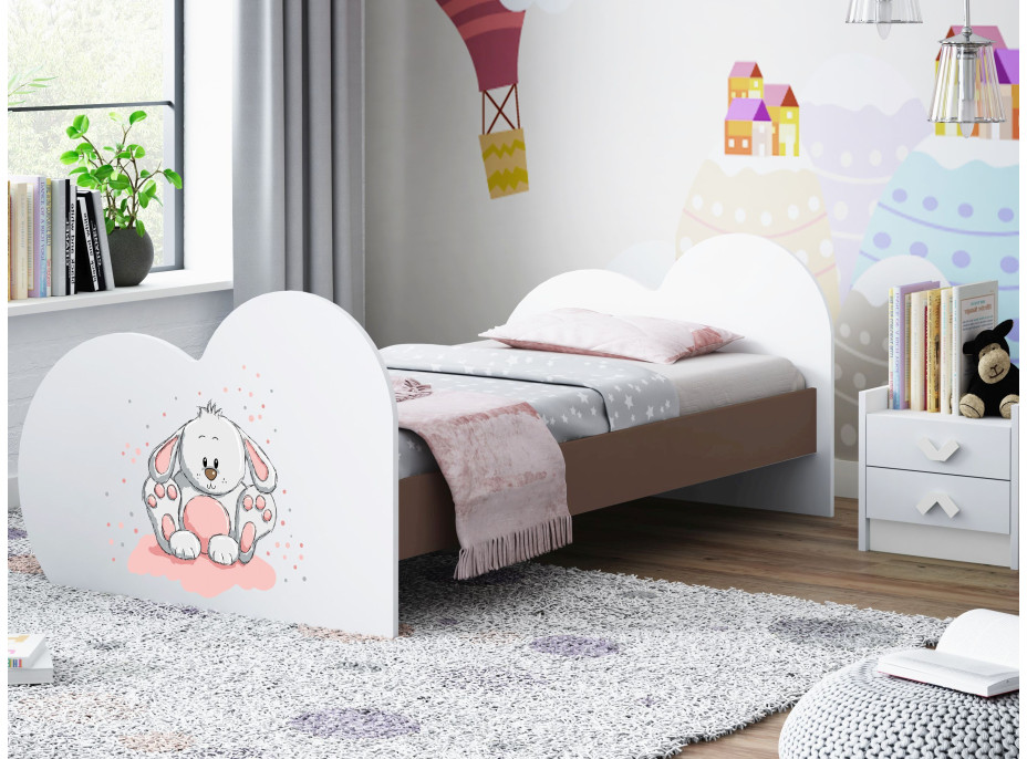 Detská posteľ ZAJAČIK 160x80 cm (11 farieb) + matrace ZADARMO