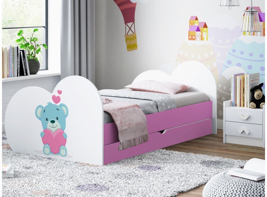 Detská posteľ MACKO 160x80 cm, so zásuvkou (11 farieb) + matrace ZADARMO