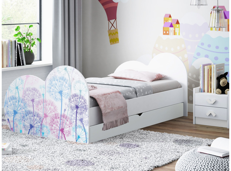 Detská posteľ púpavy 160x80 cm, so zásuvkou (11 farieb) + matrace ZADARMO