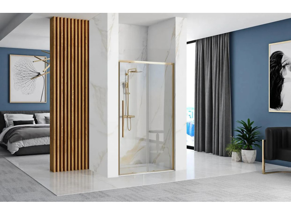 Sprchové dvere MAXMAX Rea SOLAR 120 cm - zlaté
